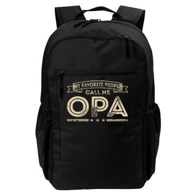 Vintage My Favorite People Call Me Opa Gift Daily Commute Backpack