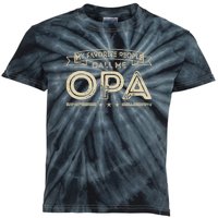 Vintage My Favorite People Call Me Opa Gift Kids Tie-Dye T-Shirt