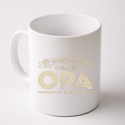 Vintage My Favorite People Call Me Opa Gift Coffee Mug