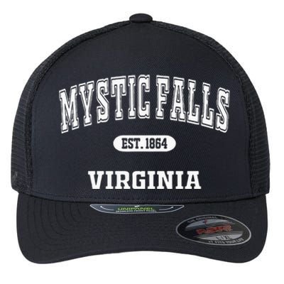 Vintage Mystic Falls Virginia Retro Men Women Fan Flexfit Unipanel Trucker Cap