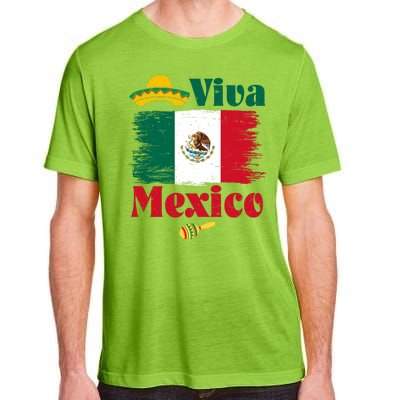 Viva Mexico Flag Mexican Independence Day Adult ChromaSoft Performance T-Shirt