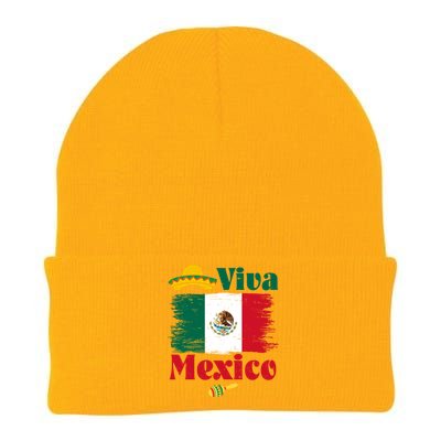 Viva Mexico Flag Mexican Independence Day Knit Cap Winter Beanie