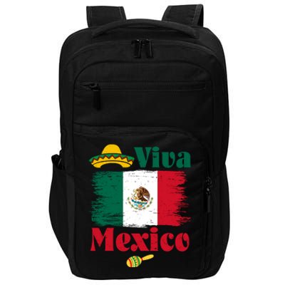 Viva Mexico Flag Mexican Independence Day Impact Tech Backpack