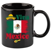 Viva Mexico Flag Mexican Independence Day 11oz C Handle Ceramic Mug