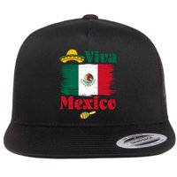 Viva Mexico Flag Mexican Independence Day Flatbill Hat