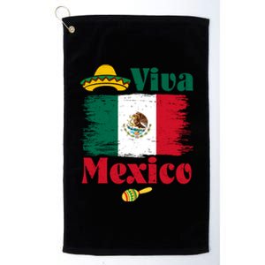 Viva Mexico Flag Mexican Independence Day Platinum Collection Golf Towel