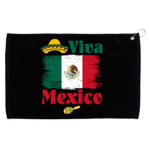 Viva Mexico Flag Mexican Independence Day Grommeted Golf Towel