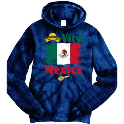 Viva Mexico Flag Mexican Independence Day Tie Dye Hoodie