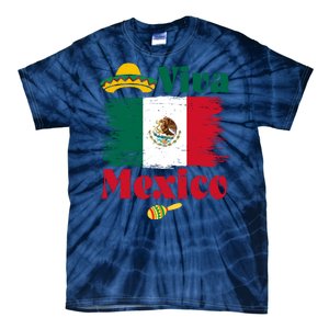 Viva Mexico Flag Mexican Independence Day Tie-Dye T-Shirt