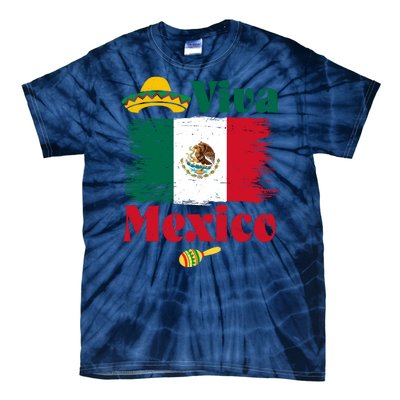 Viva Mexico Flag Mexican Independence Day Tie-Dye T-Shirt