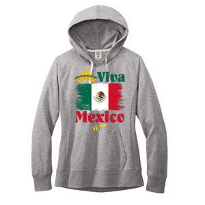 Viva Mexico Flag Mexican Independence Day Women's Fleece Hoodie