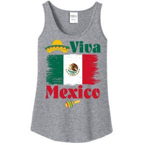 Viva Mexico Flag Mexican Independence Day Ladies Essential Tank