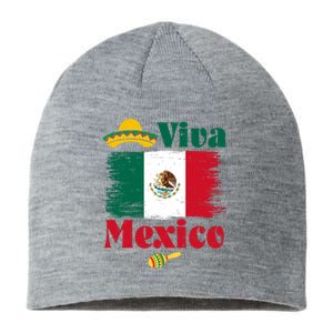 Viva Mexico Flag Mexican Independence Day Sustainable Beanie