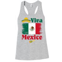 Viva Mexico Flag Mexican Independence Day Women's Racerback Tank