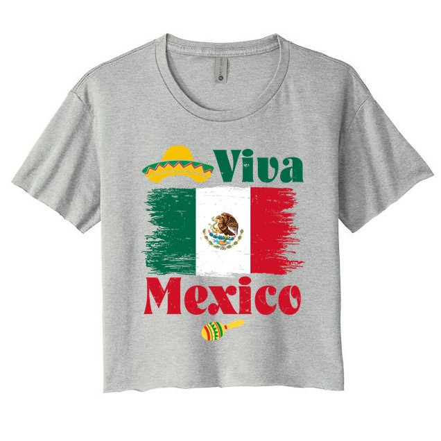 Viva Mexico Flag Mexican Independence Day Crop Top