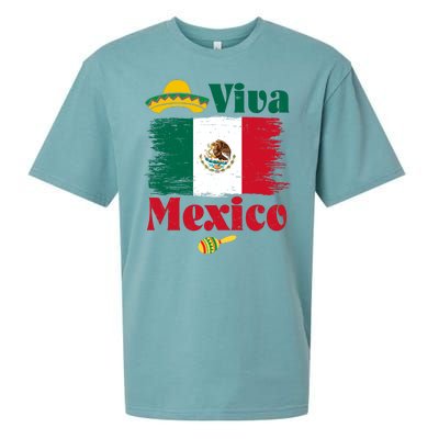 Viva Mexico Flag Mexican Independence Day Sueded Cloud Jersey T-Shirt