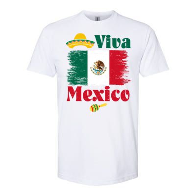 Viva Mexico Flag Mexican Independence Day Softstyle® CVC T-Shirt