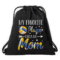 Volleyball My Favorite Player Calls Me Mom Drawstring Bag
