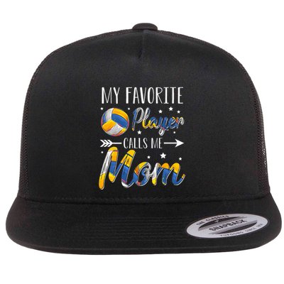 Volleyball My Favorite Player Calls Me Mom Flatbill Hat