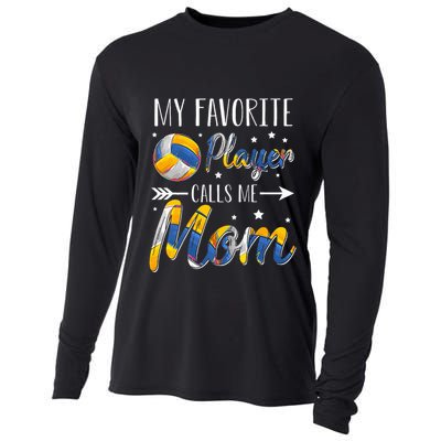 Volleyball My Favorite Player Calls Me Mom Cooling Performance Long Sleeve Crew