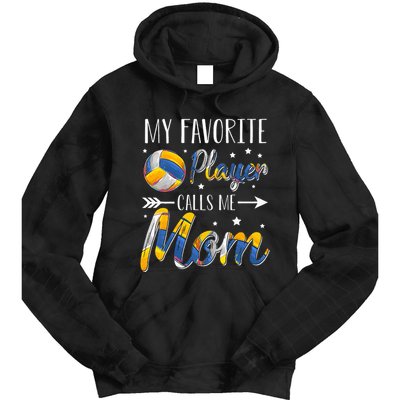 Volleyball My Favorite Player Calls Me Mom Tie Dye Hoodie