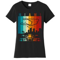 Vintage Miami Formula Racing Track Circuit Fan Women's T-Shirt