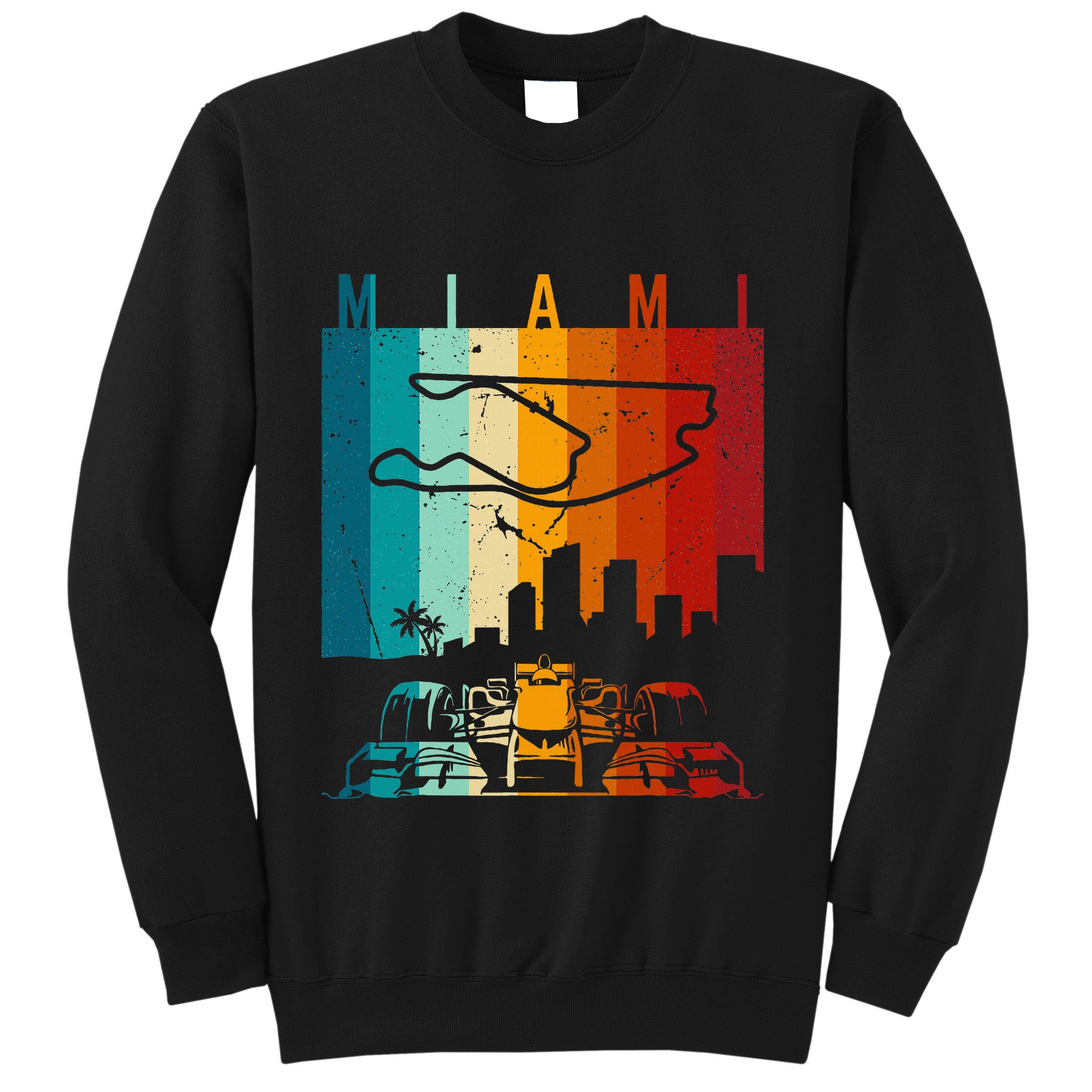 Vintage Miami Formula Racing Track Circuit Sweatshirt