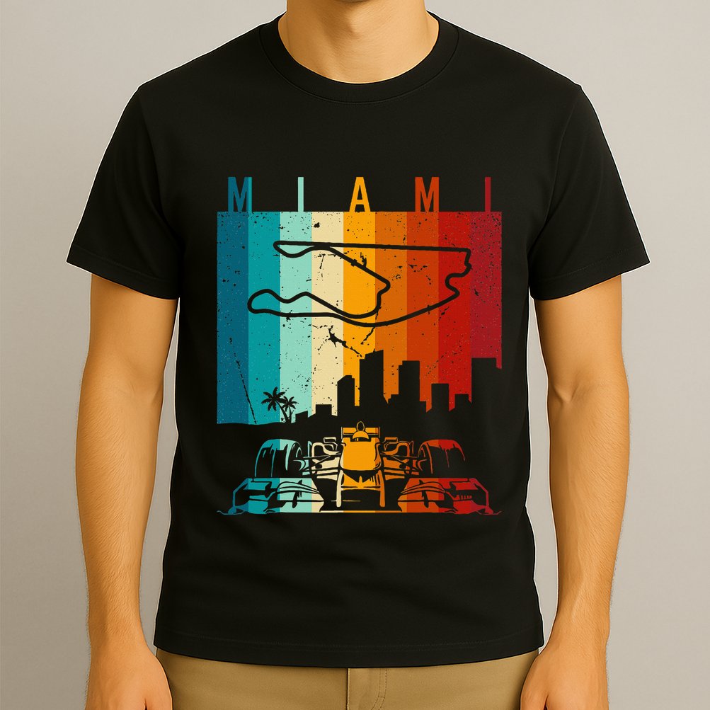 Vintage Miami Formula Racing Track Circuit T-Shirt