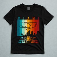 Vintage Miami Formula Racing Track Circuit T-Shirt