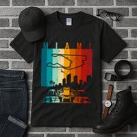 Vintage Miami Formula Racing Track Circuit Tall T-Shirt