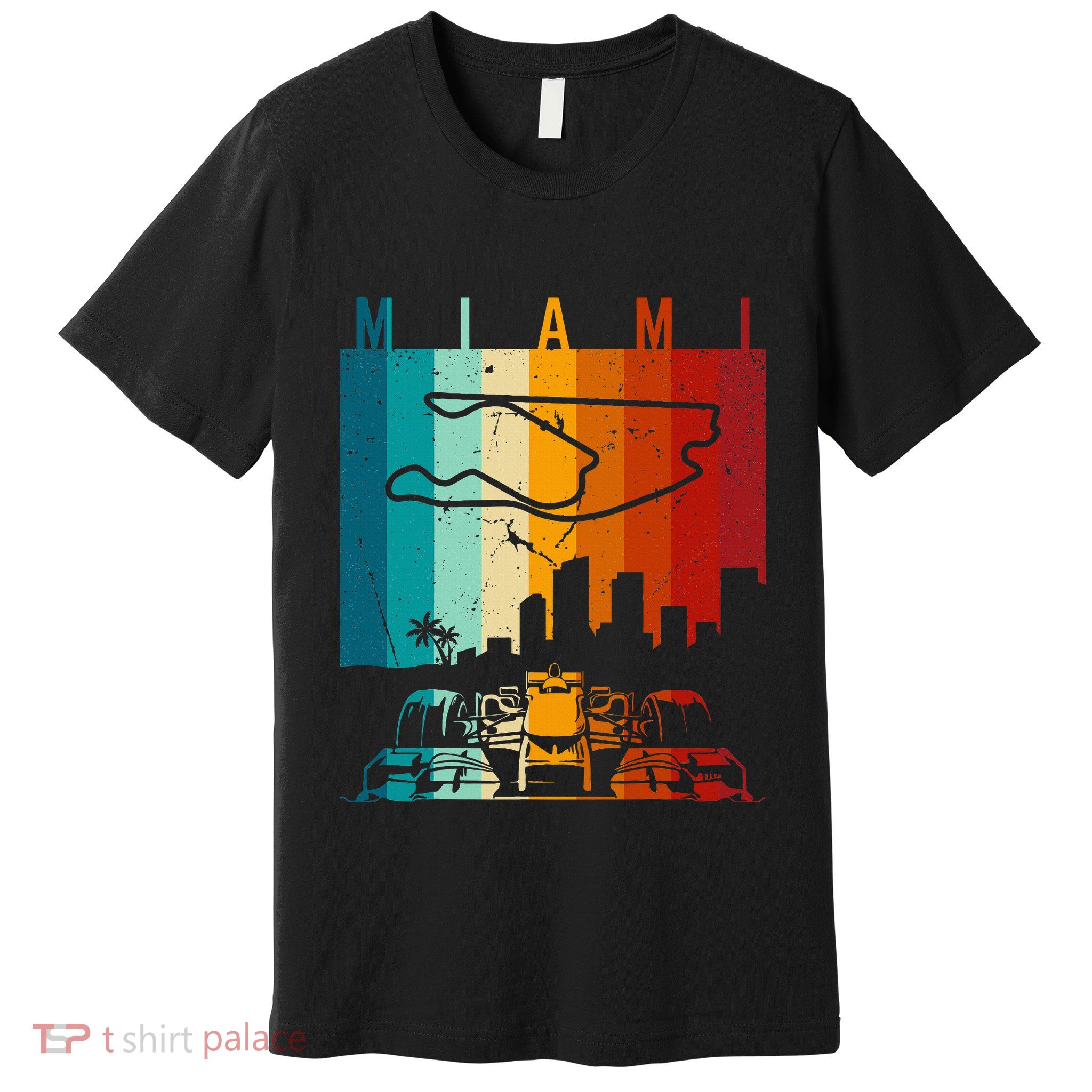Vintage Miami Formula Racing Track Circuit Premium T-Shirt