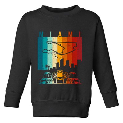 Vintage Miami Formula Racing Track Circuit Toddler Sweatshirt