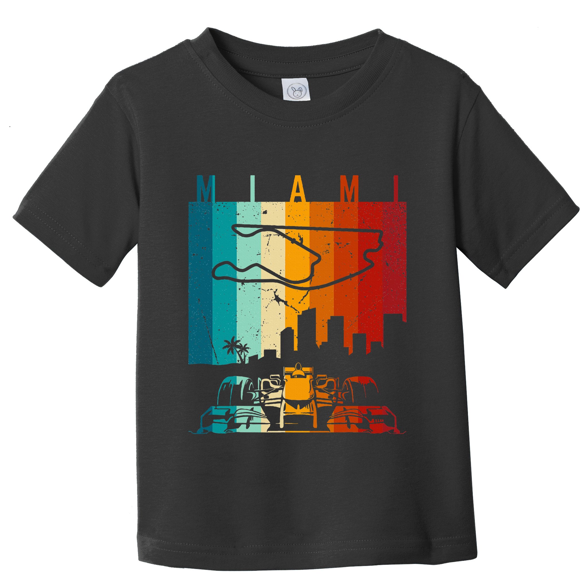 Vintage Miami Formula Racing Track Circuit Toddler T-Shirt