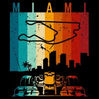 Vintage Miami Formula Racing Track Circuit Crop Top