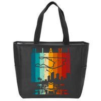 Vintage Miami Formula Racing Track Circuit Zip Tote Bag