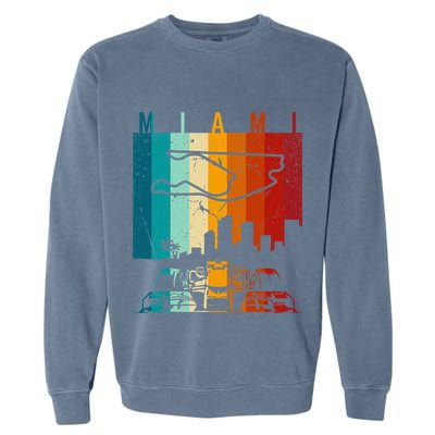 Vintage Miami Formula Racing Track Circuit Garment-Dyed Sweatshirt