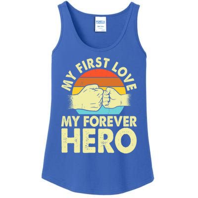 Vintage My First Love My Forever Hero Gift Ladies Essential Tank