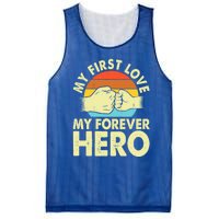 Vintage My First Love My Forever Hero Gift Mesh Reversible Basketball Jersey Tank