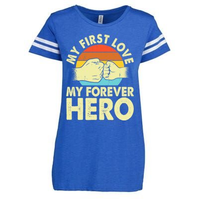 Vintage My First Love My Forever Hero Gift Enza Ladies Jersey Football T-Shirt