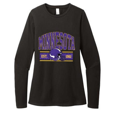 Vintage Minnesota Football Womens CVC Long Sleeve Shirt