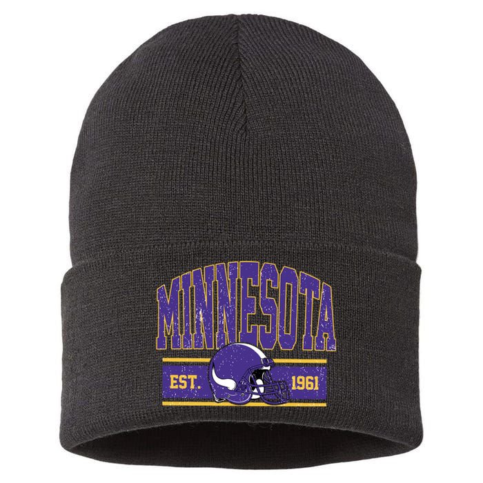 Vintage Minnesota Football Sustainable Knit Beanie