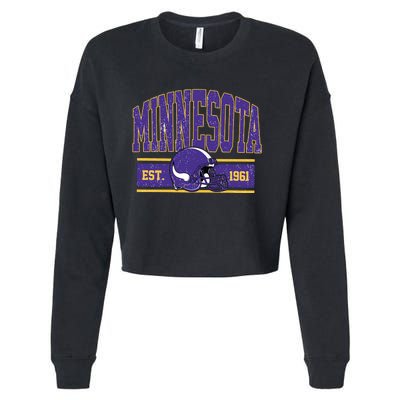 Vintage Minnesota Football Cropped Pullover Crew