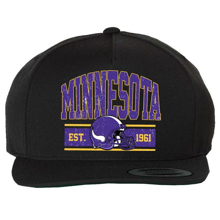 Vintage Minnesota Football Wool Snapback Cap