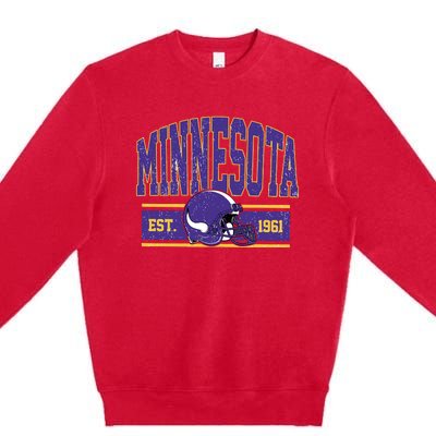 Vintage Minnesota Football Premium Crewneck Sweatshirt