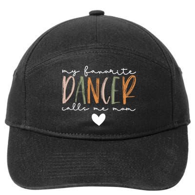 Vintage My Favorite Dancer Calls Me Mom Funny Mother 7-Panel Snapback Hat