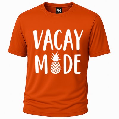 Vacay Mode Funny Gift Pineapple Summer Vibes Gift Cooling Performance Crew T-Shirt