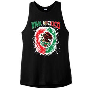 Viva Mexico Flag Mexican Independence Day Ladies PosiCharge Tri-Blend Wicking Tank