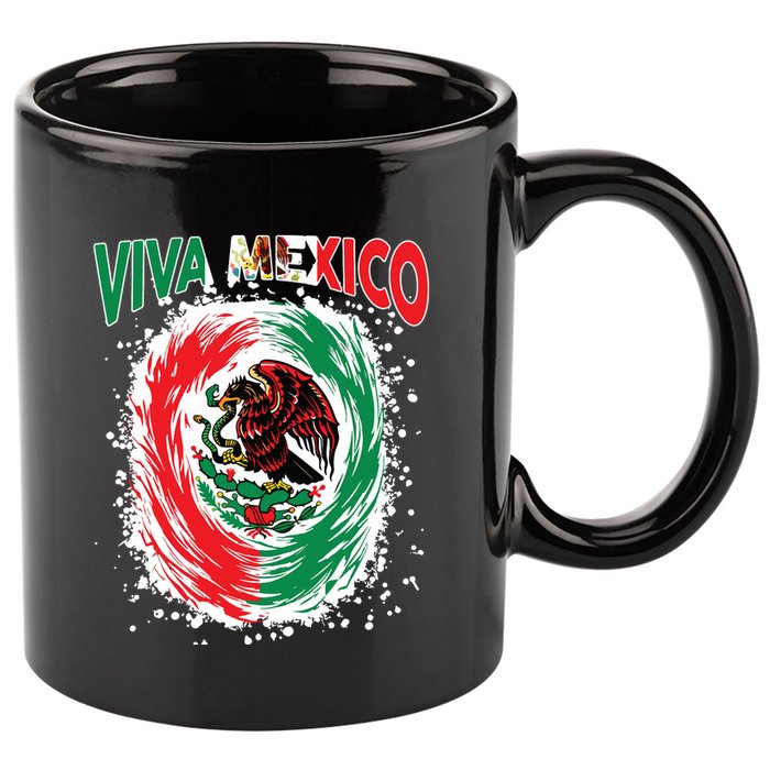 Viva Mexico Flag Mexican Independence Day 11oz C Handle Ceramic Mug