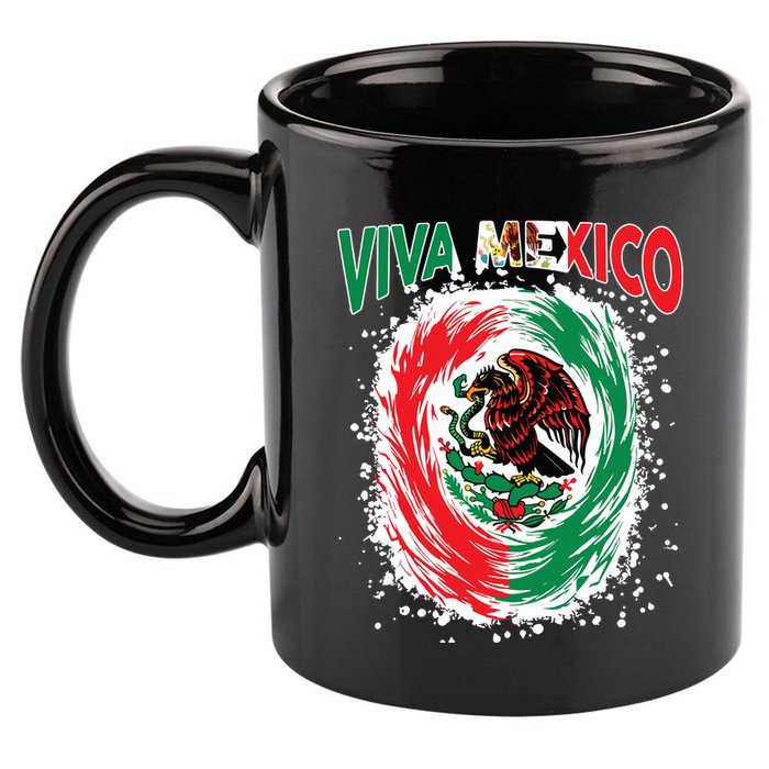 Viva Mexico Flag Mexican Independence Day 11oz C Handle Ceramic Mug