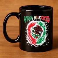 Viva Mexico Flag Mexican Independence Day 11oz C Handle Ceramic Mug